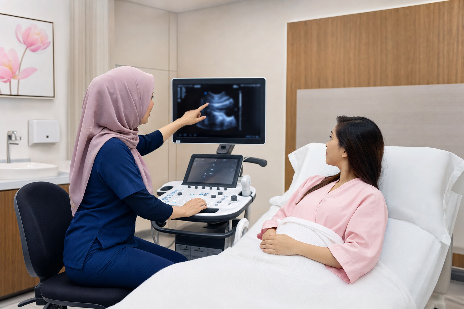 Respectful pelvic ultrasound discussion